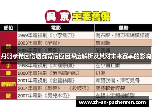 丹羽孝希因伤退赛背后原因深度解析及其对未来赛季的影响 丹羽孝希因伤退赛背后原因深度解析及其对未来赛季的影响